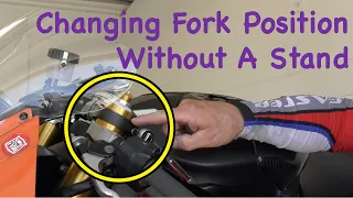 Changing Motorcycle Fork Position/Geometry Using Your Kickstand