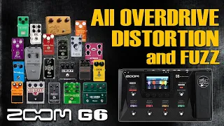 ZOOM G6 All OVERDRIVE DISTORTION FUZZ Pedals / Andy Timmons, SRV, Megadeth, Satriani...