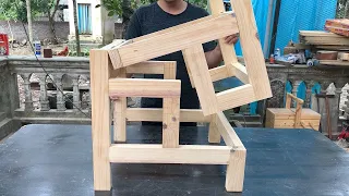 Smart And Creative Woodworking Projects // The Unique Wooden Chair Is Designed As A 2-in-1 Ladder