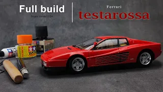 Ferrari Testarossa | Full build Step by step | Scale model | Tamiya | 1/24 | ASMR