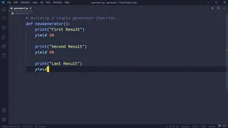 Building a simple generator function | #Python