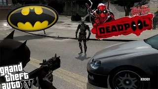 GTA IV Batman Mod vs Deadpool X Force Uniform - The Anti Hero vs The Hero