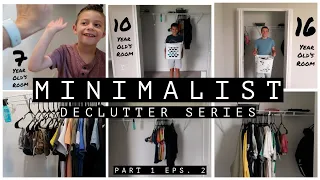 Minimalist Kids Declutter! | Minimalist Declutter Series | Part 1 Eps.2  |  7+ 10 + 16 #declutter