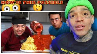 Matt Stonie - 6lb Pasta Contest vs Juan Neave **Loser Shaves his Head** [reaction]