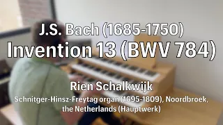 J.S. Bach (1685-1750): Invention No. 13 in A minor (BWV 784) | By Rien