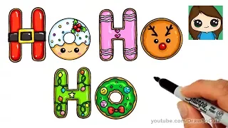How to Draw Christmas Ho Ho Ho Cookies Easy and Cute