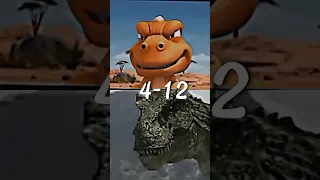 гон динозавр vs тарбозавр пятнистый (гон 2012) vs (король динозавр 2 путешествие огненный горе)