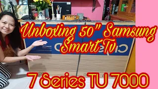 SET UP AND UNBOXING 50 INCH SMART TV 4K CRYSTAL UHD | SAMSUNG 7 SERIES TU7000