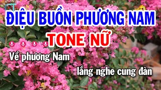 Karaoke Điệu Buồn Phương Nam Tone Nữ ( Em ) Nhạc Sống Tuấn Cò