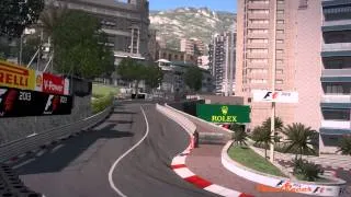 F1 2013 PC Gameplay, Monaco, 3 Hotlaps, Lotus 98T, Broadcast-Cam, by PixxelRacer