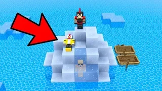 ¡SÓLO EL 2% SOBREVIVE EN UN ICEBERG! 🥶 IMPOSIBLE ESCAPAR DEL MUNDO DE HIELO EN MINECRAFT 😂