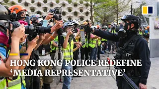 Hong Kong journalists protest against police’s new definition of ‘media representative’