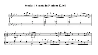 Scarlatti Sonata in F minor K.466 - FOLLOW WITH SCORE