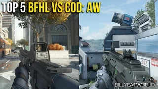 Battlefield Hardline vs Call Of Duty: Advanced Warfare - Top 5 Differences (PS4 Gameplay)