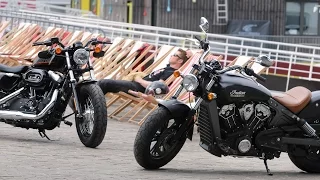 Harley-Davidson Forty Eight vs Indian Scout : Duel made in USA !