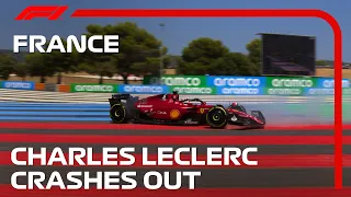 Charles Leclerc Crashes Out Of The Lead | 2022 French Grand Prix