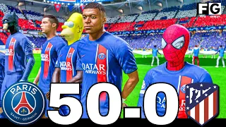 FIFA 24 | SPIDERMAN, RONALDO, HOMER, MESSI AND ALL STARS & ANIMATED CHARACTERS | PSG 50 - 0 ATM