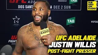 Justin Willis Explains Backstage Incident With Mark Hunt, Tai Tuivasa Post-Fight | UFC ADELAIDE