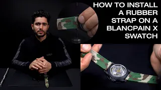 How To Install a Rubber Strap on the Blancpain x Swatch Fifty Fathoms