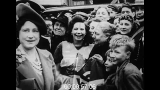 Royal Family meeting Civilians in Bombed London, 1940s - Film 1049124