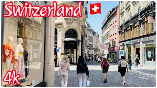 WALKING Tour Switzerland | #luxury #touristic #shopping #Downton| #Rue de Bourg | RAC🇨🇭#78#