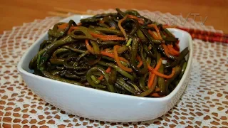 Салат из папоротника по-китайски (蕨沙拉, Jué shālā). Китайская кухня. Fern salad. Chinese food.