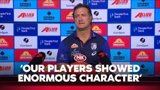 Bevo proud of undermanned performance | Bulldogs Press Conference | Fox Footy