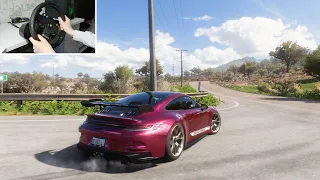 Drifting Porsche 911 GT3 (992) - Forza Horizon 5 | Thrustmaster TMX Gameplay