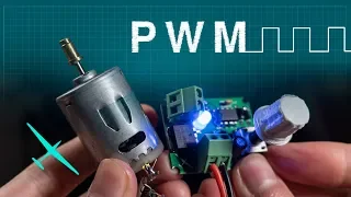 How PWM works | Controlling a DC motor with a homemade circuit