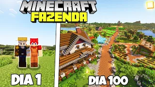 SOBREVIVI 100 DIAS EM UMA FAZENDA NO MINECRAFT EM DUO @NiFF