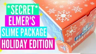 #AD Elmer’s Secret Santa Slime Package Unboxing #ElmersWhatIF! Mixing Makeup and Glitter Into Slime