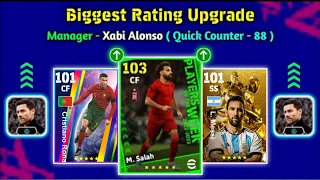 Biggest Ratings Upgrade With Manager Xabi Alonso In eFootball 2024 Mobile #efootball #pes #viral