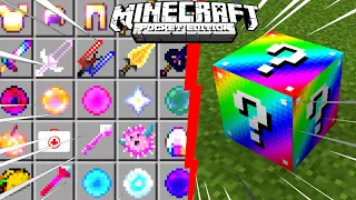 INCRÍVEL!! ADDON DE LUCKY BLOCK RAINBOW PARA MINECRAFT PE !