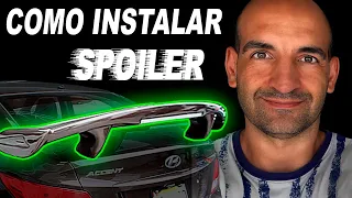 Como instalar spoiler de dos puntos en un Hyundai Accent