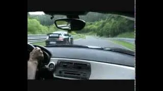 Fastest Nürburgring lap on LPG BMW Z4 2.5i 192 hp. Overtaking two Porsches GT3 450+ hp, Aston Martin