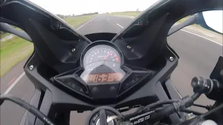 cbr 300r top speed and 0 to 100 times