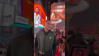 🔥🙏 ALEX PEREIRA EMOTIONAL AFTER SEEING HIS BILLBOARD IN TIMES SQUARE