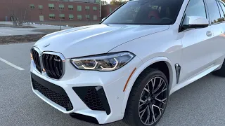 2022 BMW X5M Alpine White Sakhir Orange/Black  Full Leather 4K