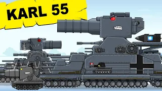 "Tank Evolution from Mini Karl to Karl 55" Cartoons about tanks