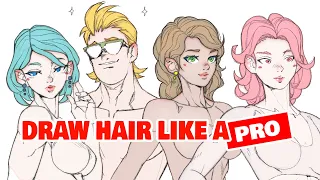 👩‍🦰 HOW TO DRAW HAIR for your characters