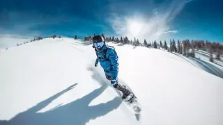 DISAPPEARING GoPro Mount with 360 CAMERA - Snowboarding Steamboat Colorado