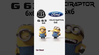 ford velociraptor 6x6 vs Brabus 6x6 minions style funny#status #funny #tiktok #car #trending #asmr