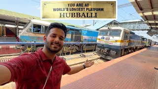 Journey to World's Longest Platform In Bangalore - Hubbali Jan Shatabdi