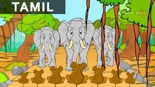 Elephant And The Mice - Panchatantra In Tamil  - Cartoon / Animated Stories For Kids