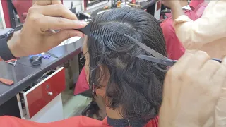 ASMR Barber Amazing long hair transformation #alrayaanhairstudio