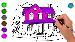 House Drawing Coloring And Painting For Kids & Toddlers