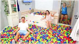 BALL PIT PRANK ON DailyBumps IN THEIR BATHROOM! // SoCassie