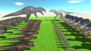 Giganotosaurus VS Indominus rex Carnivore Dinosaur Epic Battle - Animal Revolt Battle Simulator