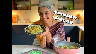 SPINACH ONION PULAO | delicious vegan pulao ready in 30 minutes | Food with Chetna
