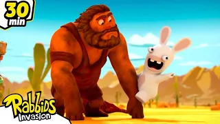 Rabbids VS the Cro-Magnon | RABBIDS INVASION | 30 Min New compilation | Cartoon for kids